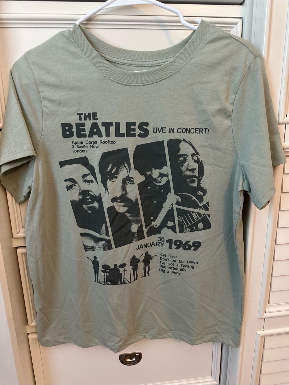 Hybrid Apparel The Beatles Graphic Tee in Sage Green  NWT Size Small Unisex